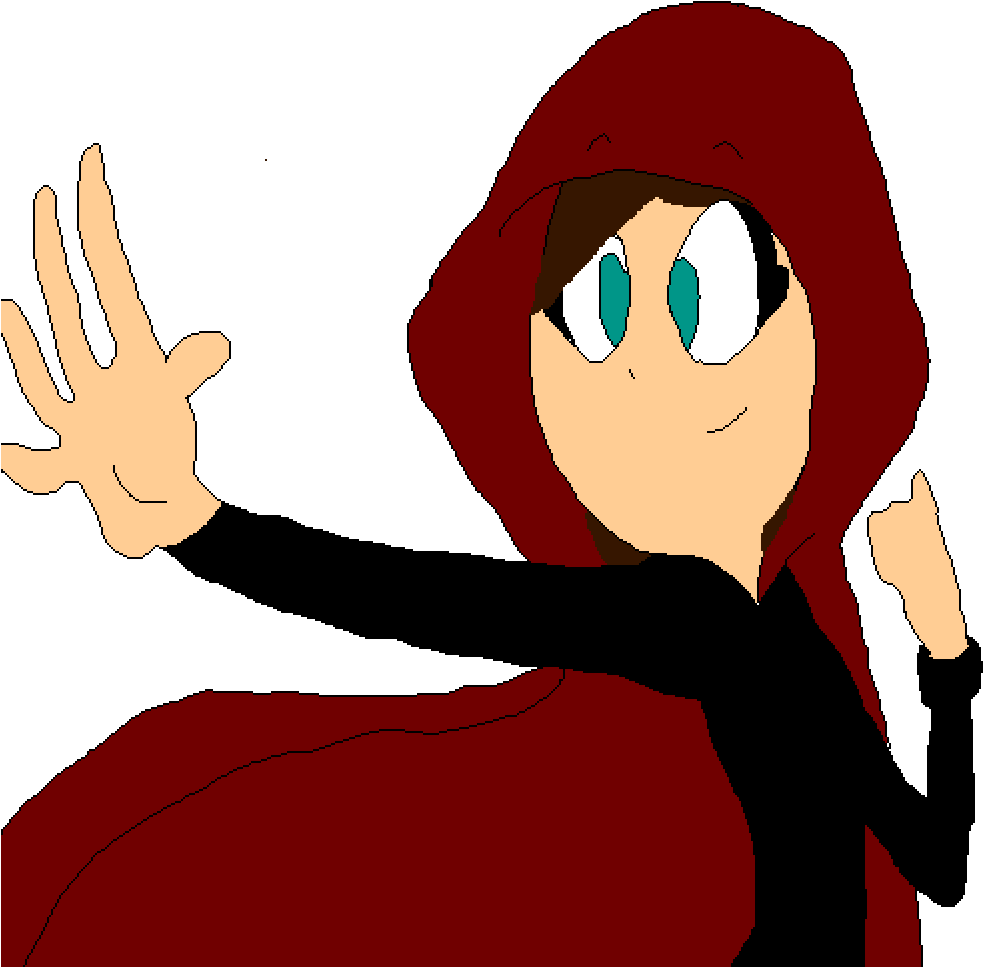 Me As Little Red - Cartoon Clipart (1000x1000), Png Download