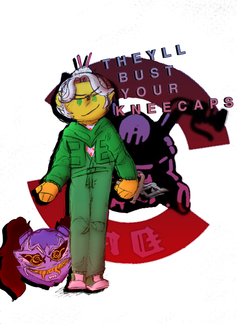 They'll Bust Your Kneecaps I've Had Bust Your Kneecaps - Illustration Clipart (980x1338), Png Download