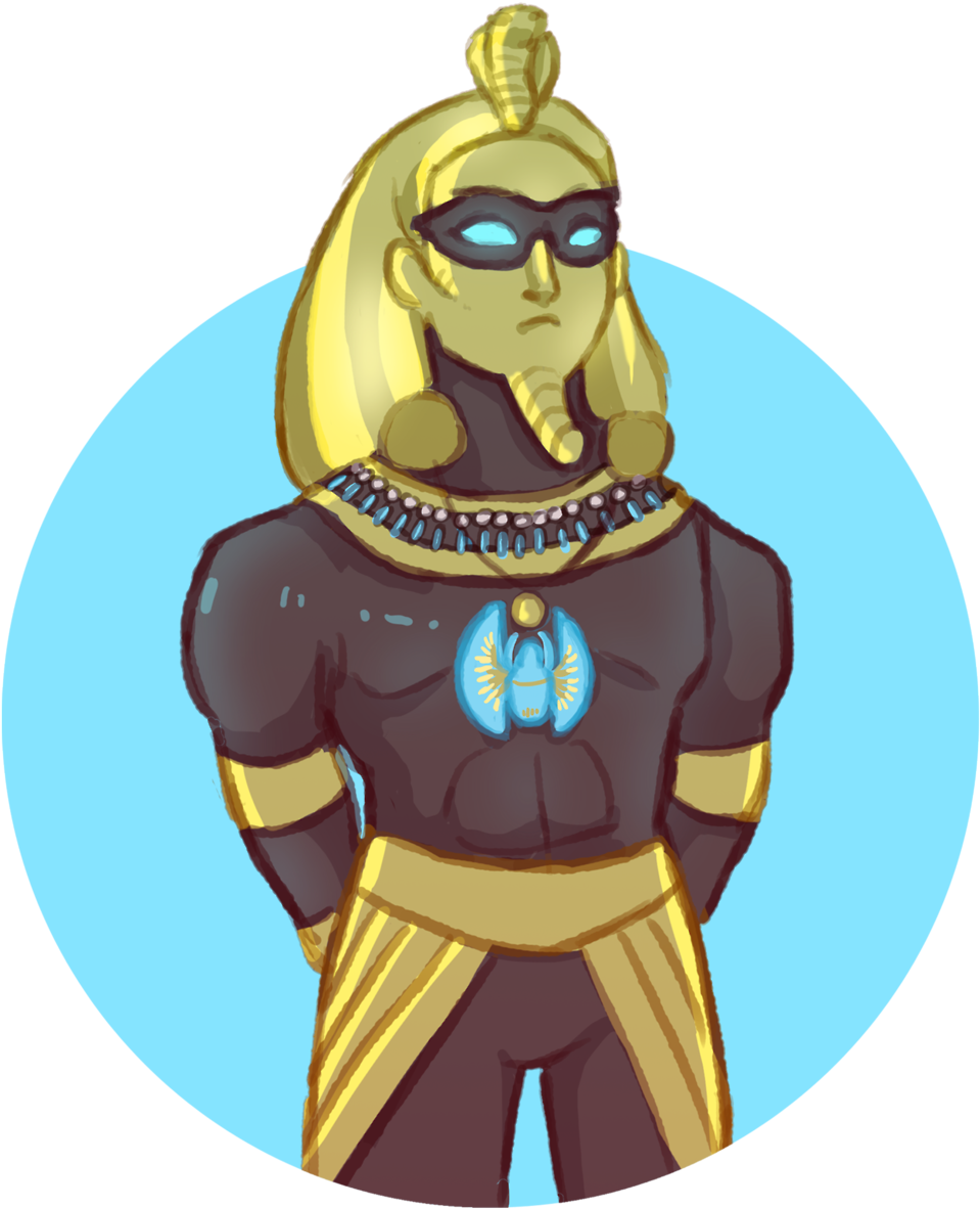 Le Pharaoh For @themasquedfox's Akuma Collab~ I Really - Cartoon Clipart (1280x1279), Png Download