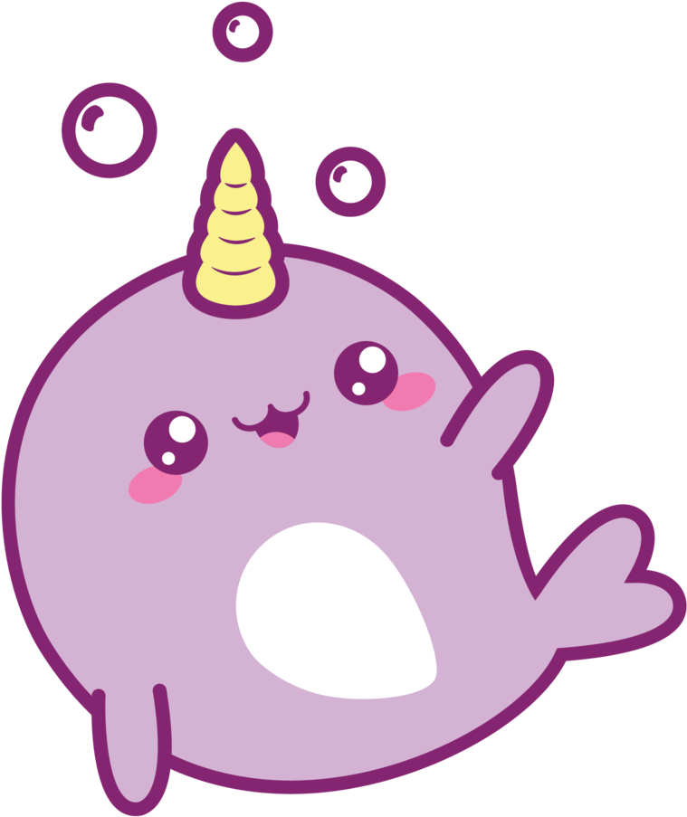 Relaxing Narwhal Clipart (806x950), Png Download