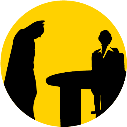 Inspire-batman - Silhouette Clipart (636x519), Png Download