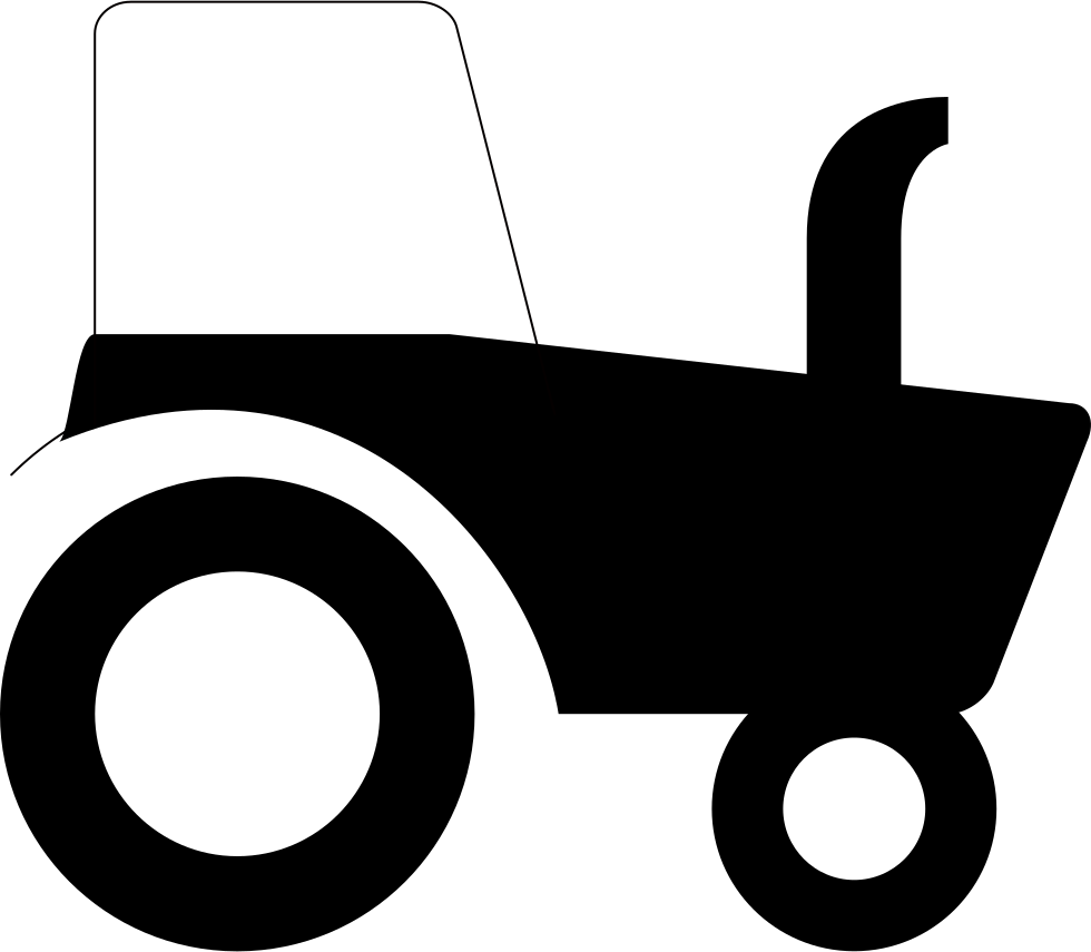 Tractor Comments - Tractor Black And White Png Clipart (980x855), Png Download
