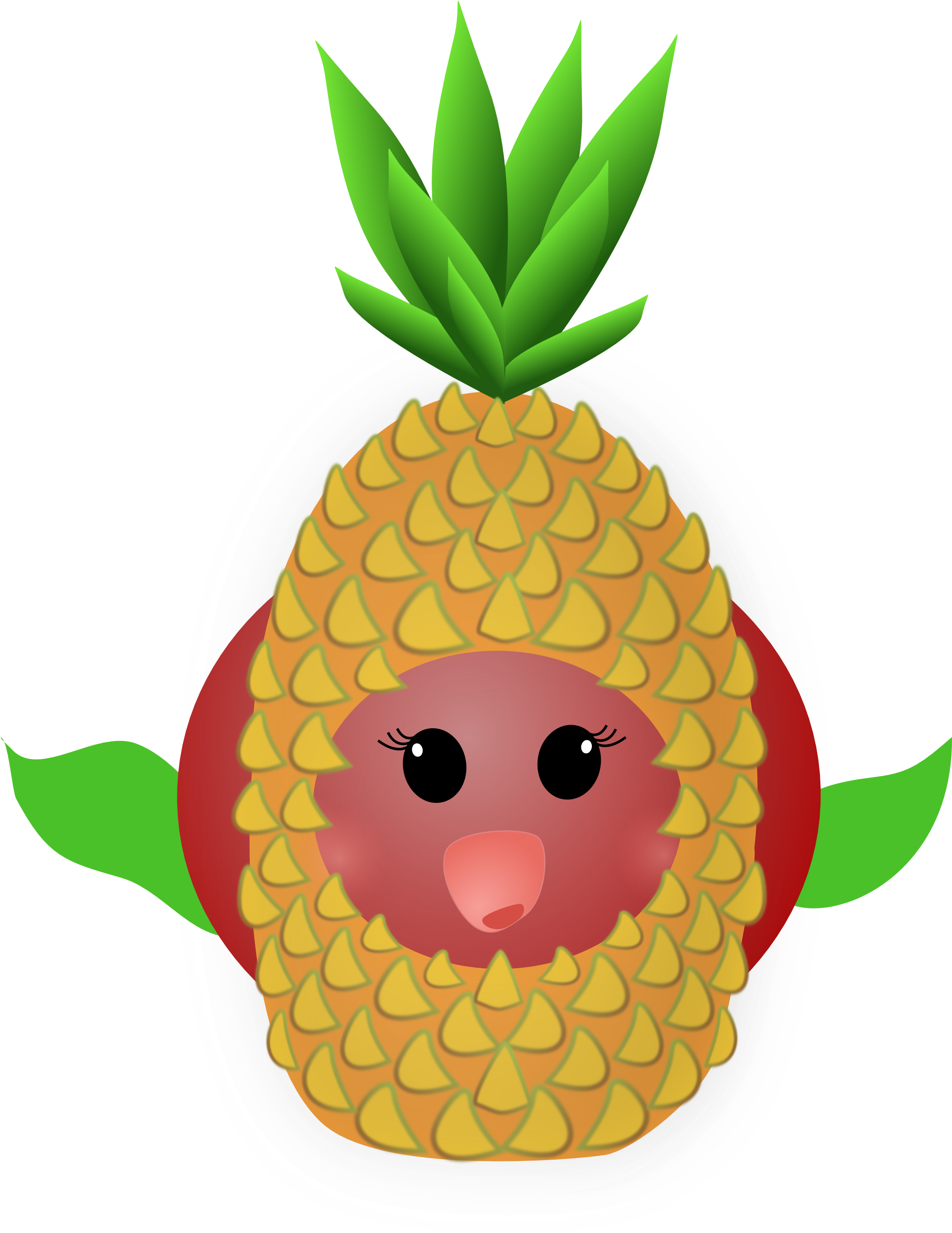 Pineapple Pommie - Pineapple Clipart (2103x2734), Png Download
