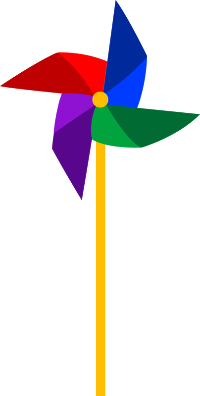 Clipart Flower Bluebonnet - Pinwheel Clipart - Png Download (404x800), Png Download