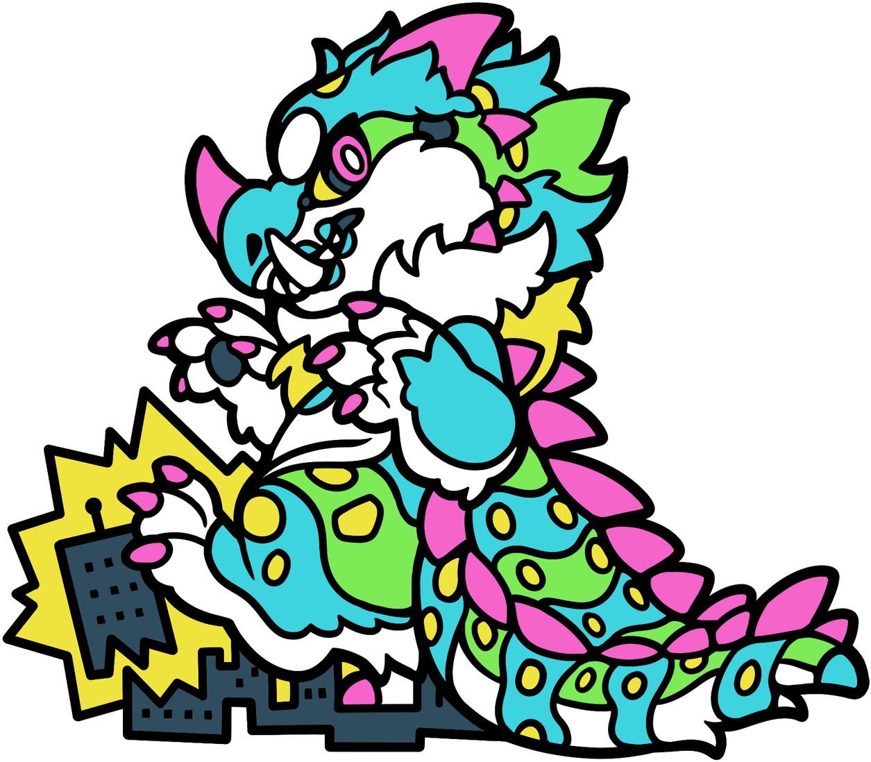 Fursona Pins - Cartoon Clipart (1280x1280), Png Download