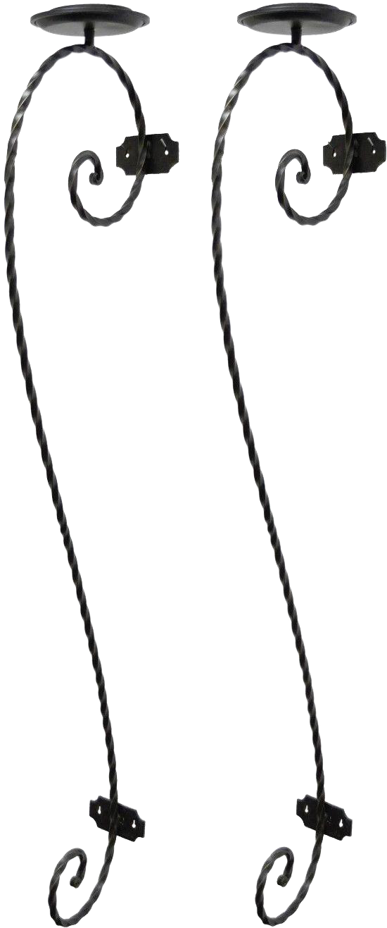 Pair Scrolling Twisted Wrought Clipart (603x1457), Png Download