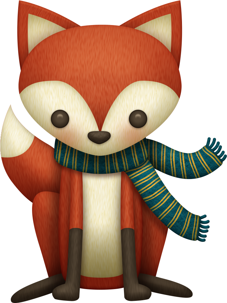 Woodland Autumn Forest Animals, Woodland Animals, Cute - Clip Art - Png Download (745x989), Png Download