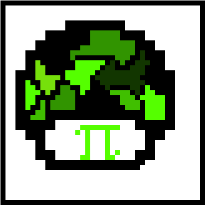 Pi Mushroom - Mario 1 Up Pixel Clipart (650x520), Png Download