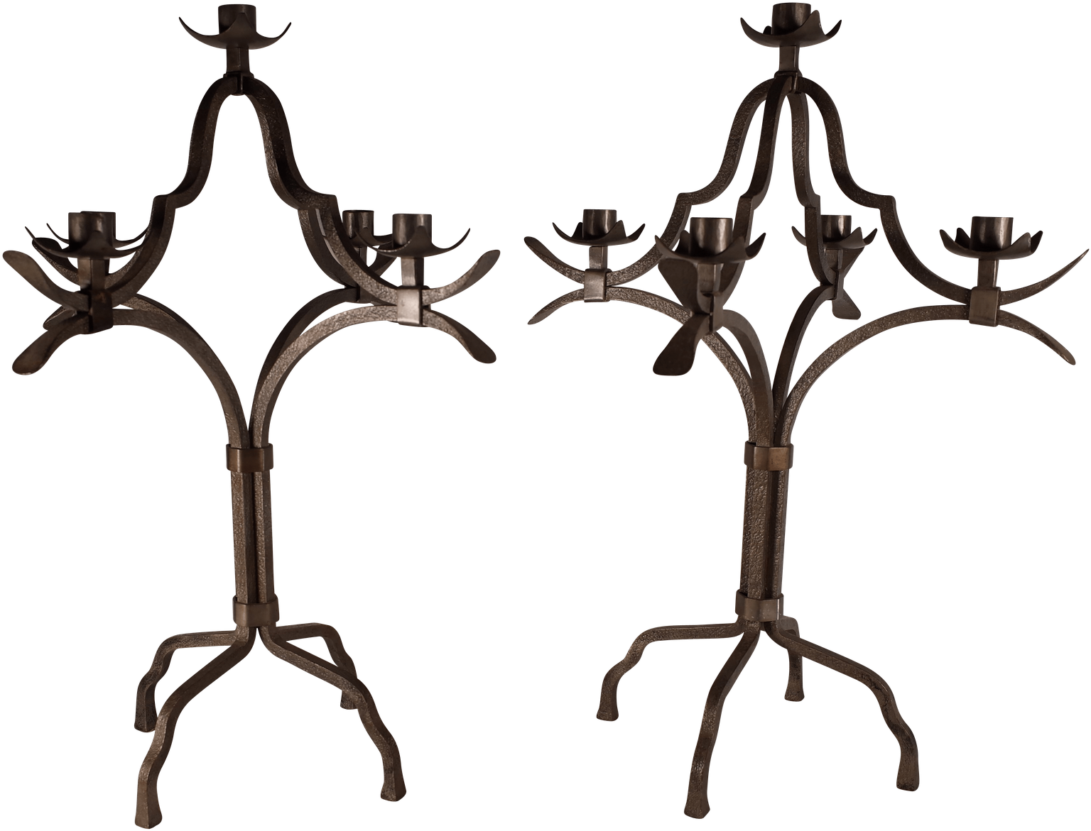 Pair Of Iron Candelabras - Furniture Clipart (2100x1391), Png Download