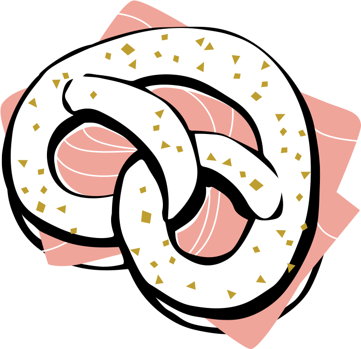 Ham Pretzel - Illustration Clipart (1200x840), Png Download
