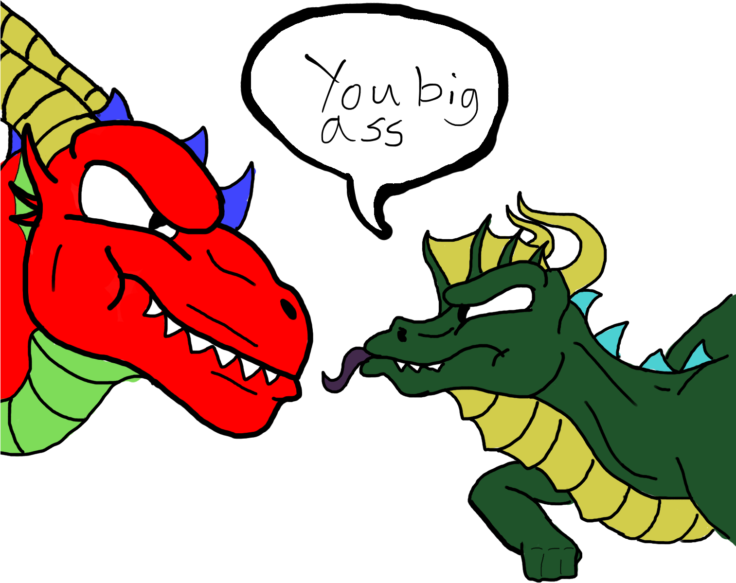 Fighting The Bully - Cartoon Clipart (1512x1222), Png Download