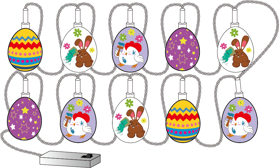 Led 10 Lights String Light Clipart (939x577), Png Download