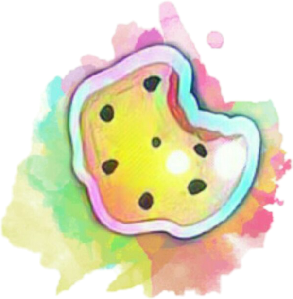 Freetoedit Fortune Cookie Cookies Rainbow Colourfulcook - Royal Icing Clipart (603x614), Png Download