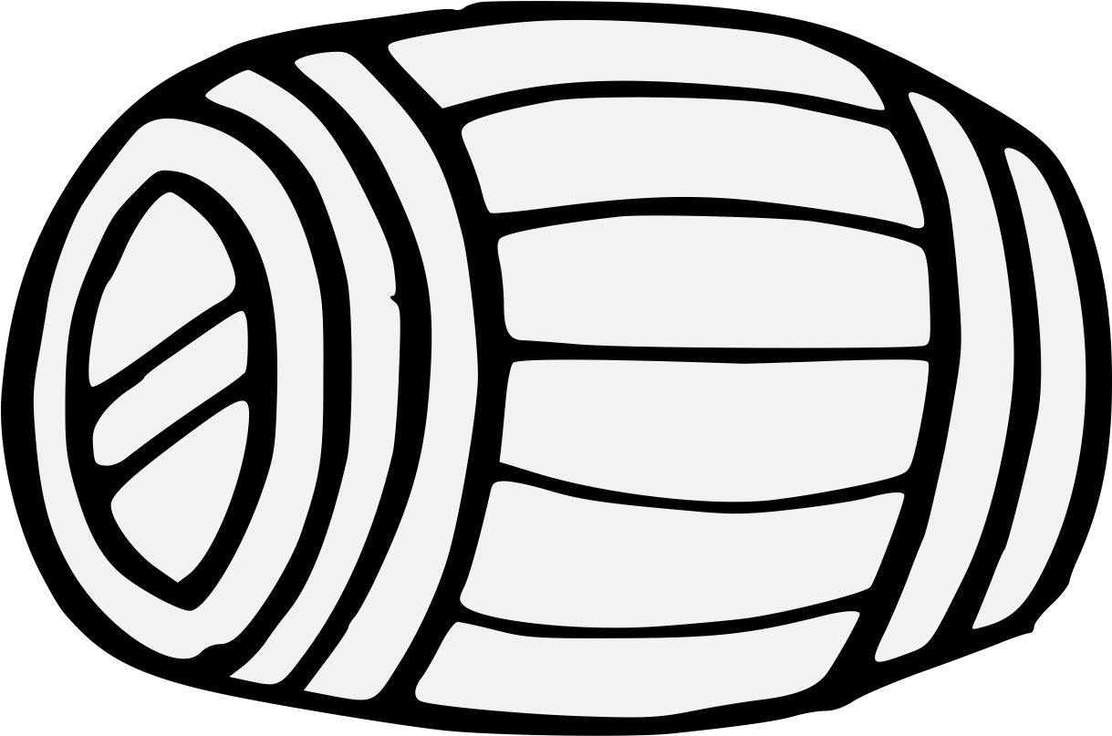 Barrel - Line Art Clipart (1218x824), Png Download