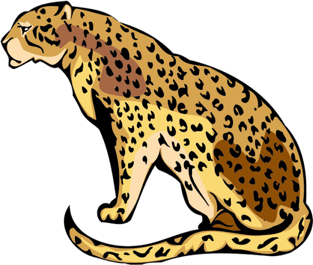 Visit - Silueta De Un Leopardo Clipart (640x640), Png Download