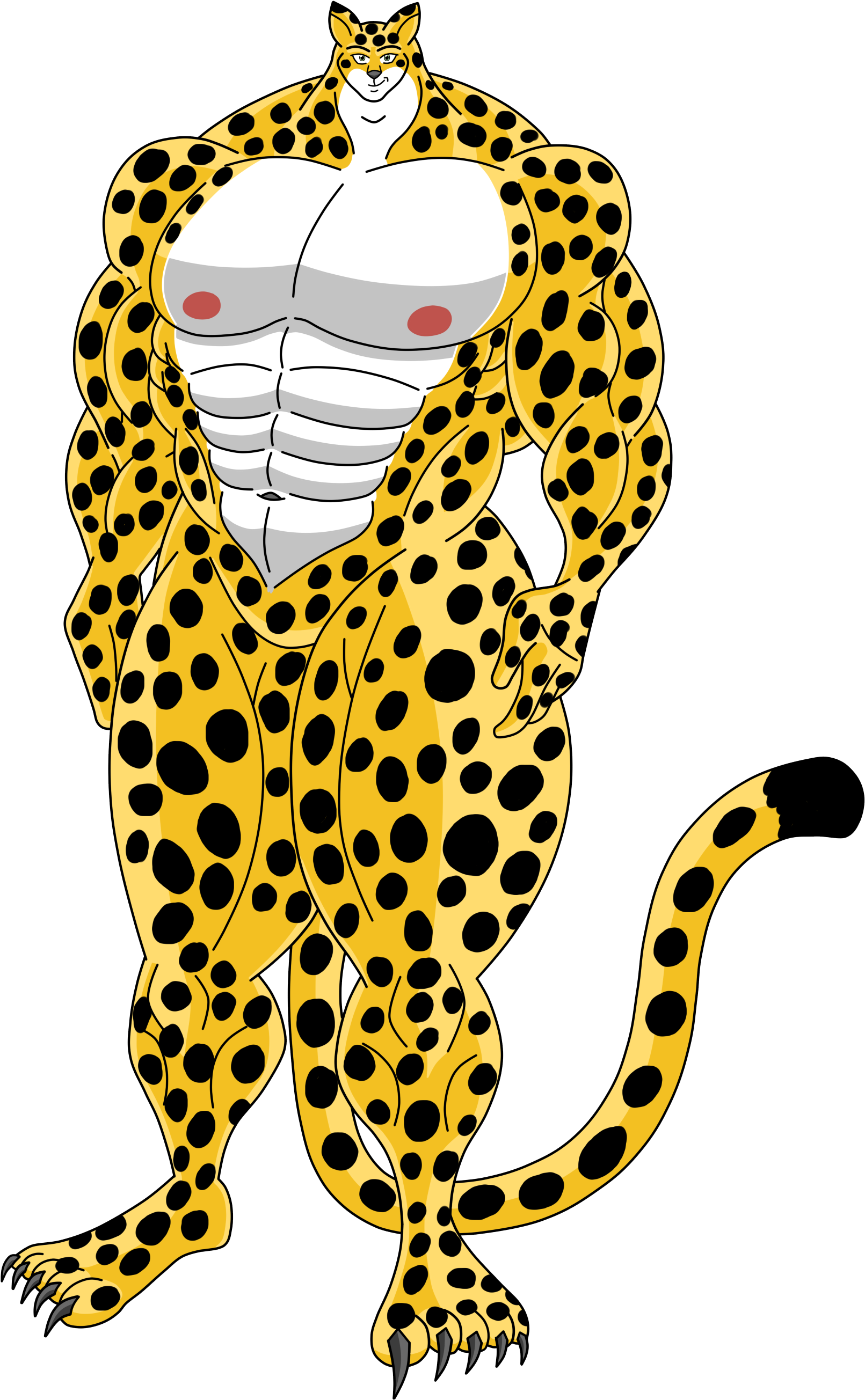 Leopard Man - Illustration Clipart (2048x2732), Png Download
