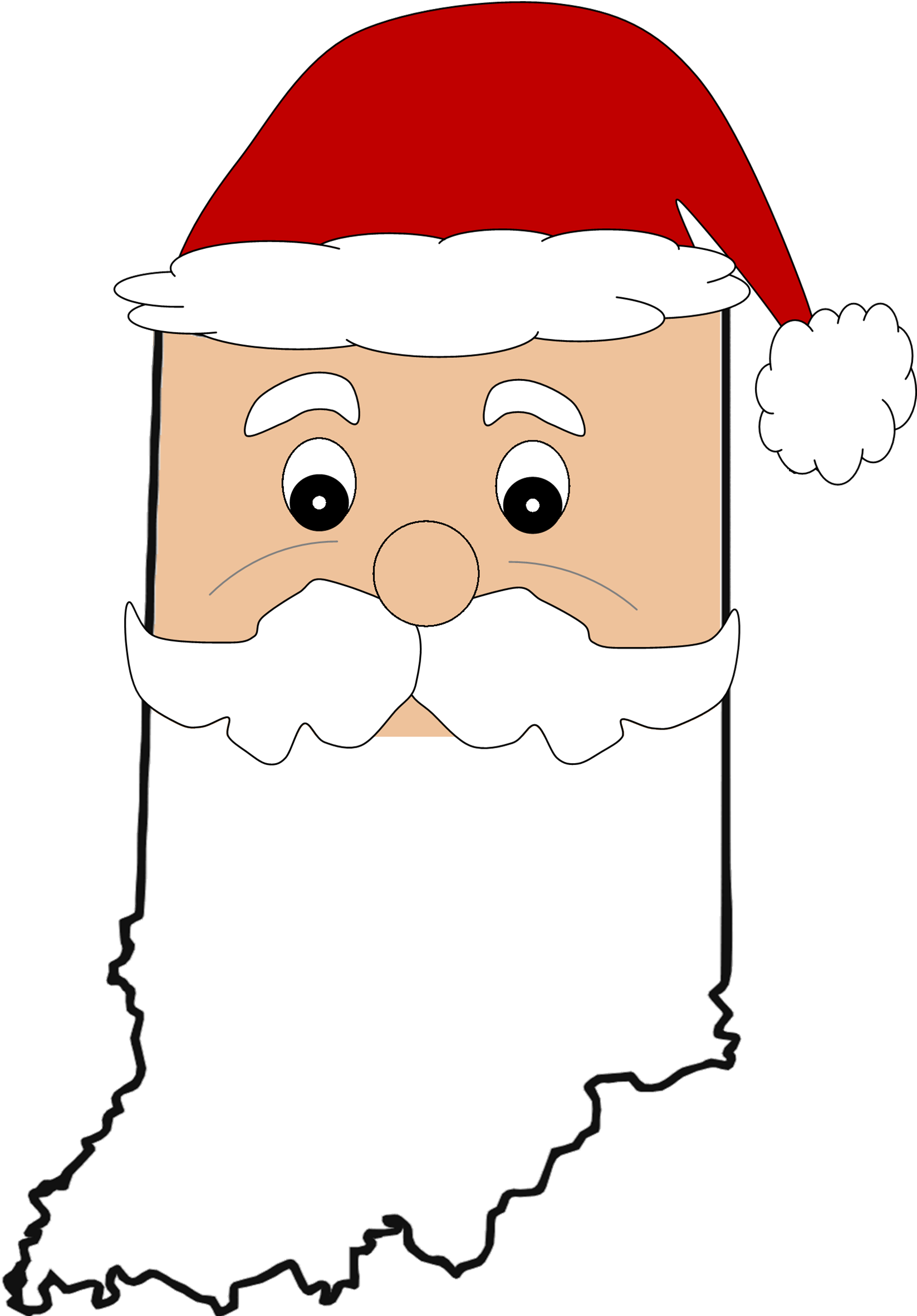 Santa Claus Indiana Clipart (1876x2371), Png Download