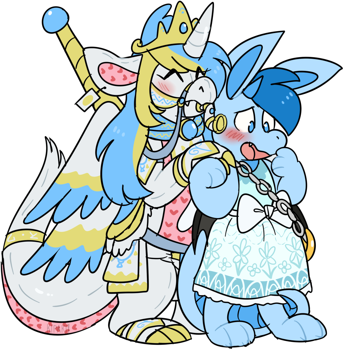 Alpha And Trask - Cartoon Clipart (1171x1209), Png Download