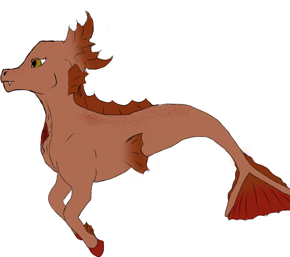 This Female Siren Has A Light Brown Skin, With Redish Clipart (1104x977), Png Download