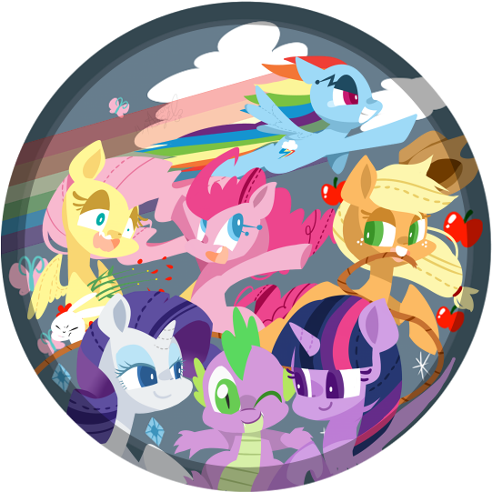 Snow Angel, Fluttershy, Mane Seven, Mane Six, Pinkie Clipart (600x600), Png Download