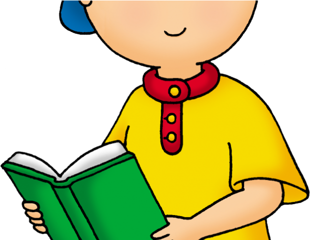 Tv Shows Clipart Back Tv - Caillou Holding A Book - Png Download (640x480), Png Download