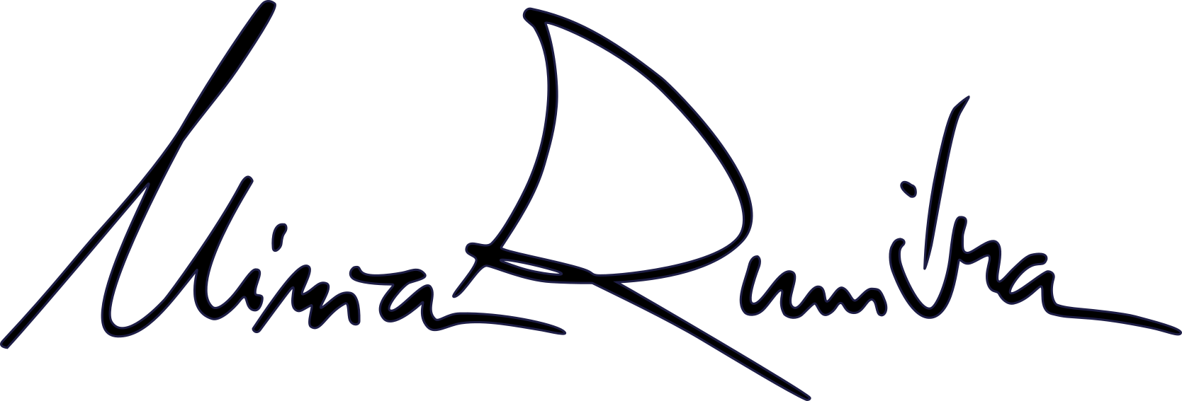 Miriam R - Dumitra - Calligraphy Clipart (1668x567), Png Download