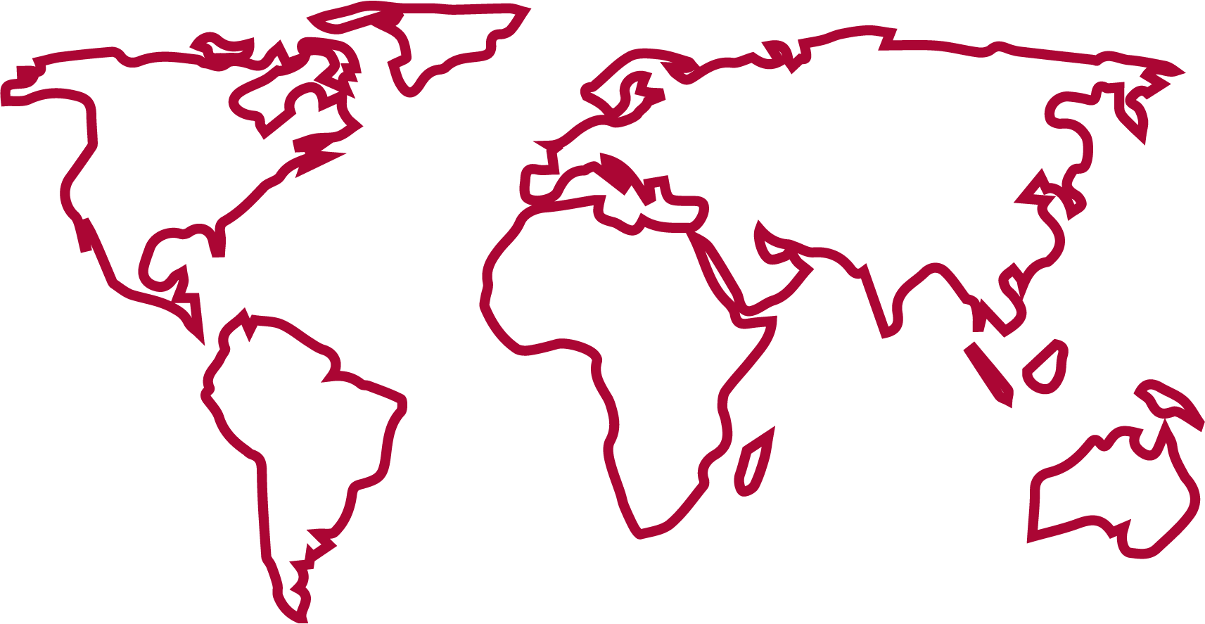 Globe Outline Clipart (1713x887), Png Download