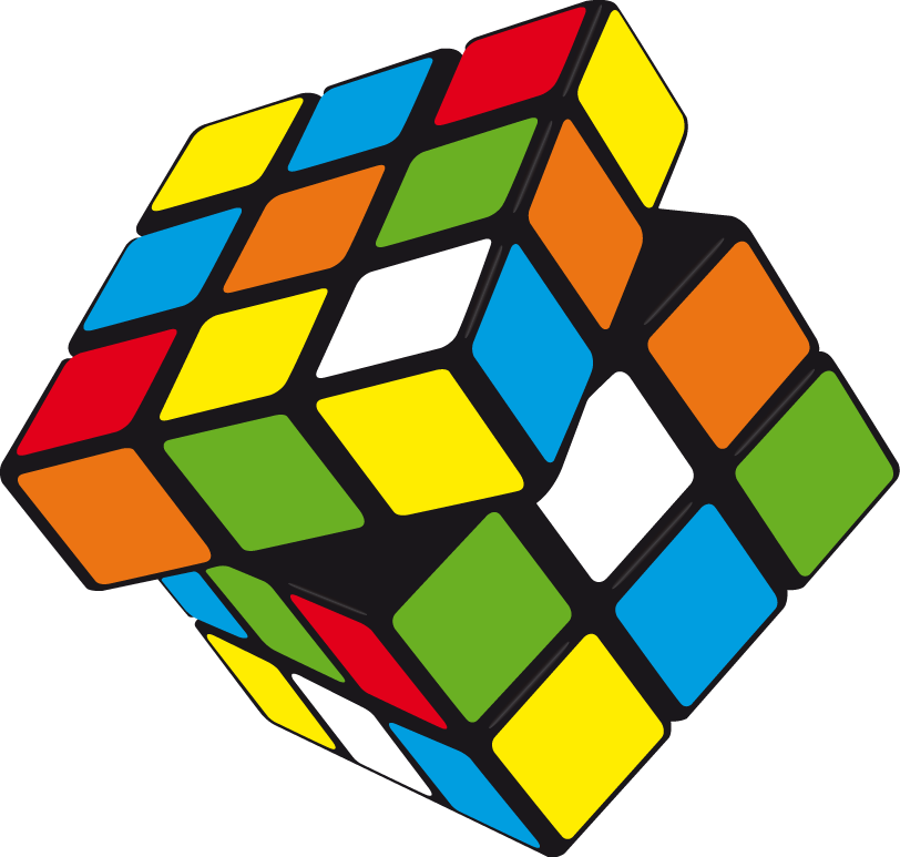 Cube Clipart Rubics Cube - Rubik Cube Png Transparent Png (812x773), Png Download
