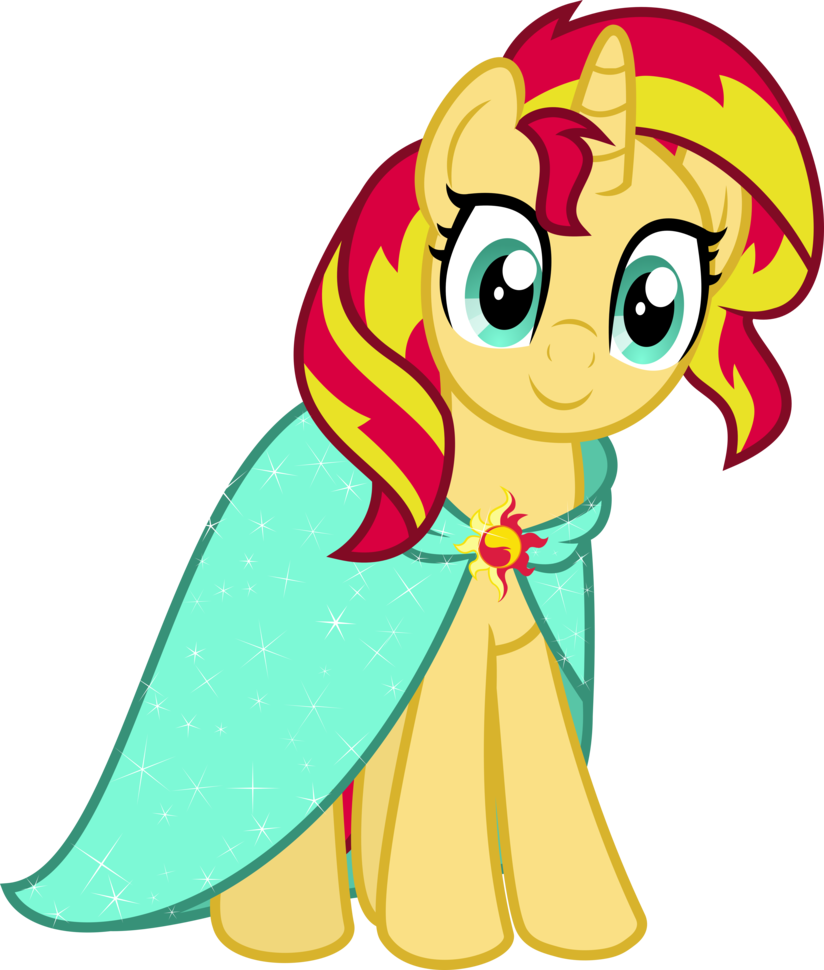 Sunset Shimmer With Robe - Mlp Sunset Shimmer Dress Clipart (824x970), Png Download