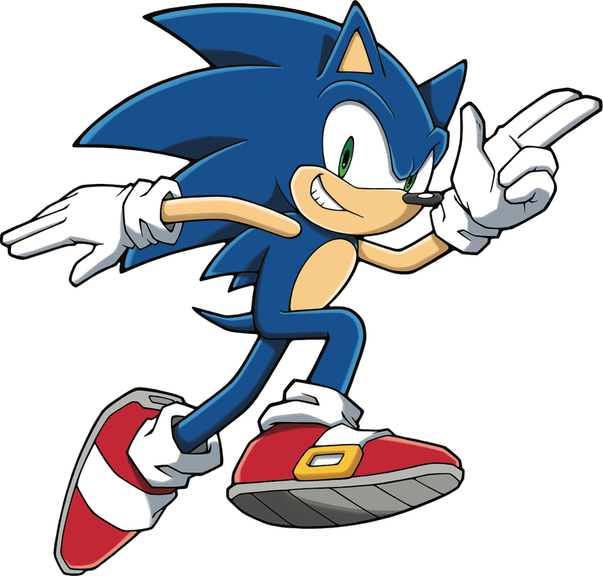 Sonic The Hedgehog - Cartoon Clipart (872x833), Png Download