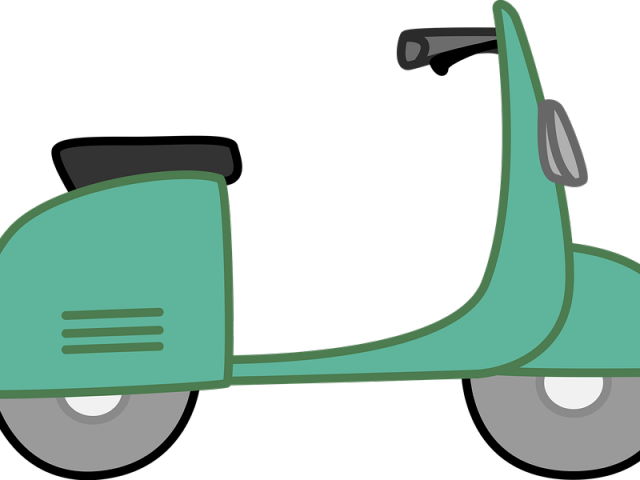 Scooter Clipart Moped - Png Download (640x480), Png Download