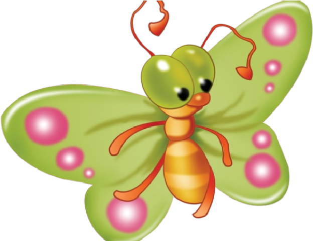Mosquito Clipart Face - Cartoon Butterfly Transparent Background - Png Download (640x480), Png Download