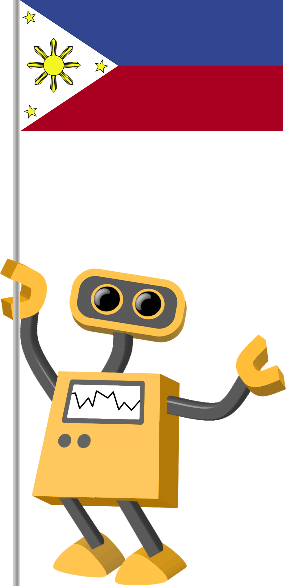 Flag Bot, Philippines - Philippine Flag Clipart (926x1896), Png Download