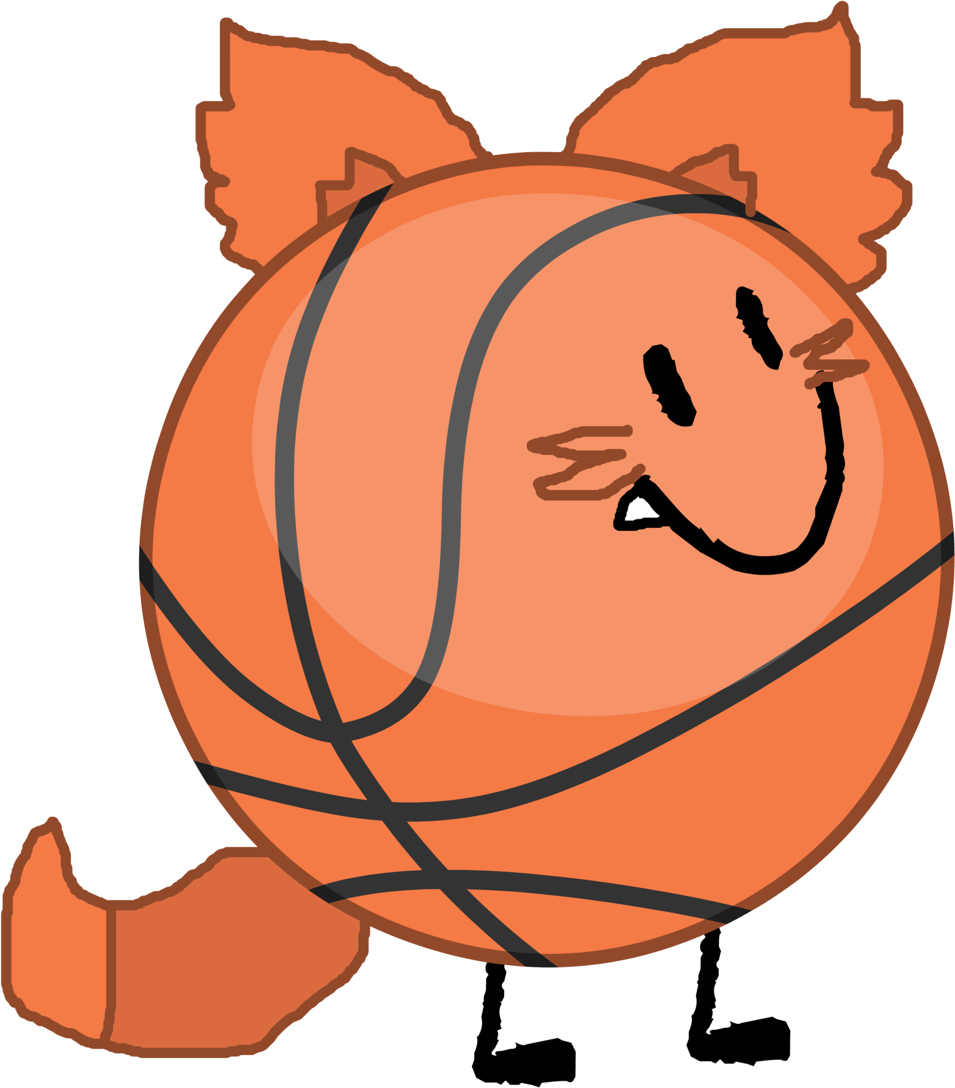 Basket Ball Fox Updated - Basketball Clipart (2000x2252), Png Download