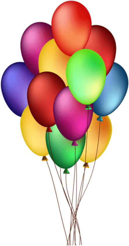 Bunch Of Colorful Balloons Png - Colorful Balloons Png Clipart (480x876), Png Download