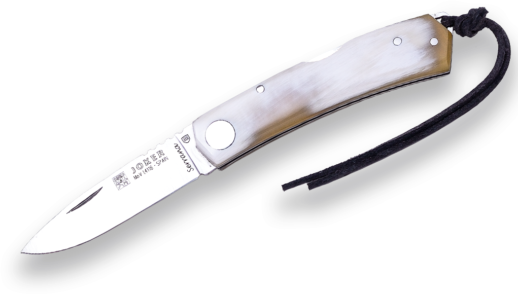 Bull Horn Scales, 7 Cm Blade Length, Lock Back, Joker - Hunting Knife Clipart (1024x768), Png Download