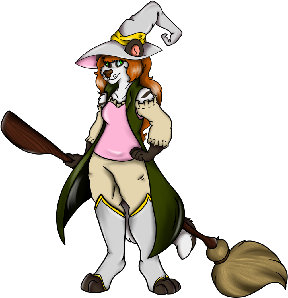 Yeen Witch - Cartoon Clipart (1322x1150), Png Download