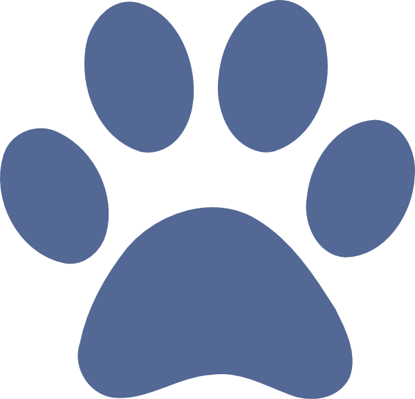 Blue Paw Clip Art At Clker Com Vector Clip Art Online - Blue Paw Logo - Png Download (600x578), Png Download