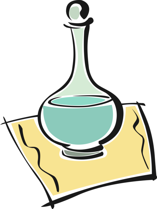Vector Illustration Of Decanter Serving Vessels For Clipart (527x700), Png Download