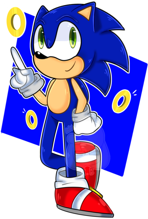 “sonic's My Name, Speeds My Game ” - Cartoon Clipart (500x741), Png Download