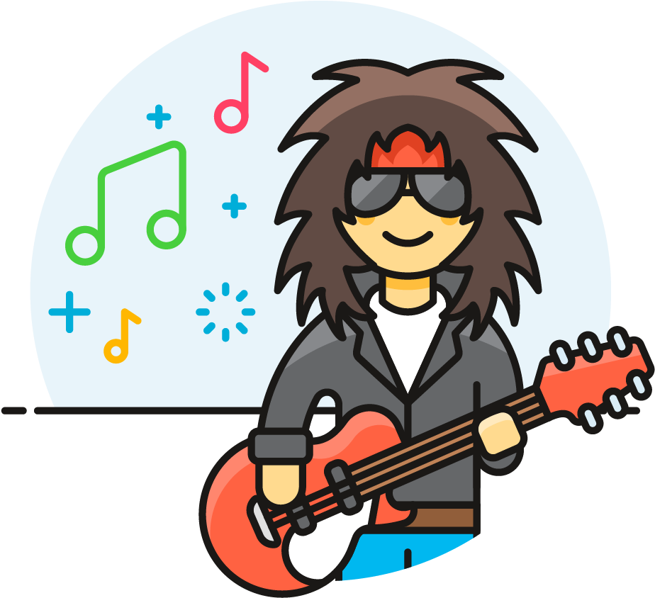 Singing Clipart Male Guitarist - Cartoon - Png Download (1025x1148), Png Download