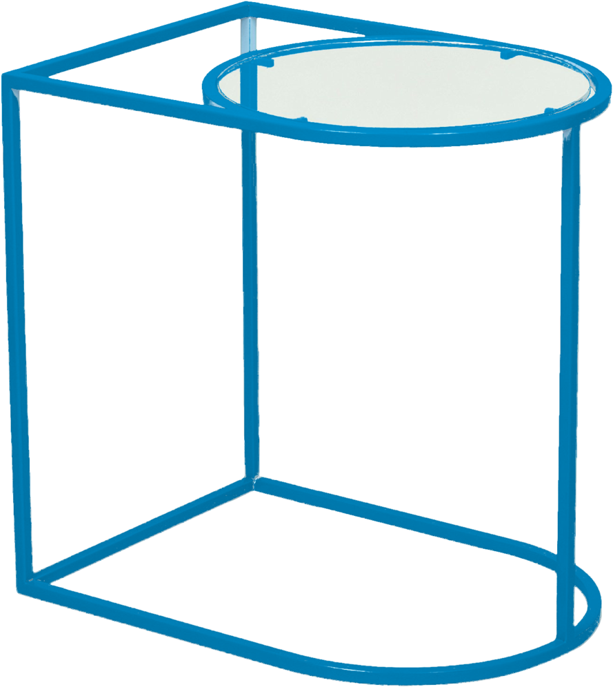 "mind The Gap" Metal & Acrylic Side Table - Couchtisch Eisen Schwarz Clipart (946x1024), Png Download