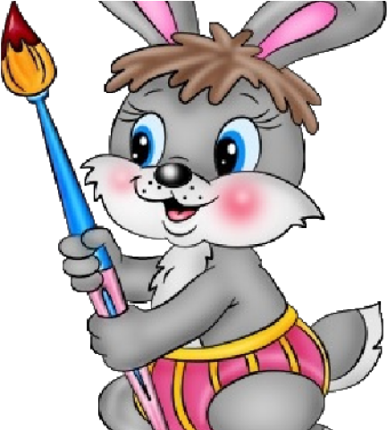 Mouse Clipart Rabbit - Cartoon Pic For School Painting - Png Download (640x480), Png Download