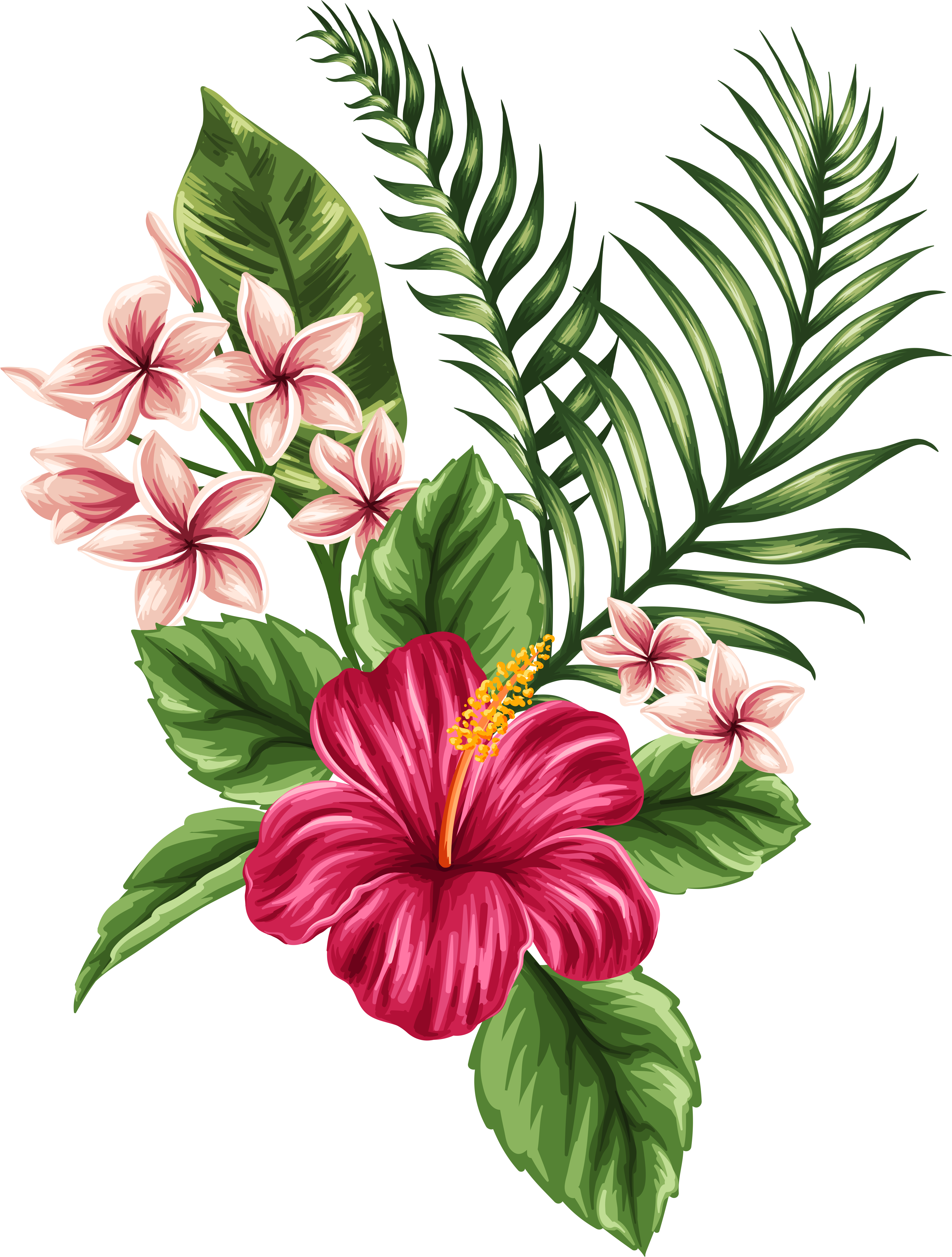 Download Svg Transparent Tropical Watercolor Flowers Leaves - Tropical