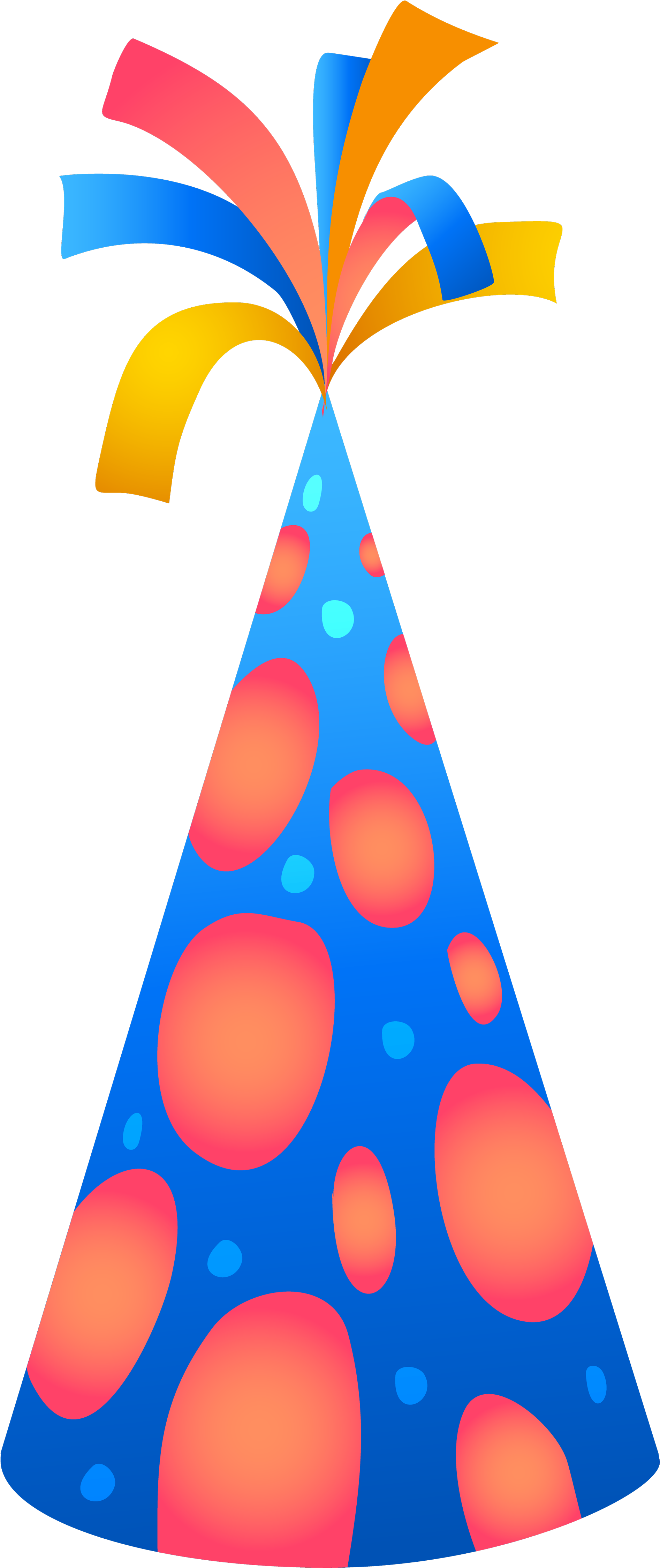 Birthday Party Hat Png Picture Free Stock - Png Transparent Party Hat Clipart (3000x4742), Png Download