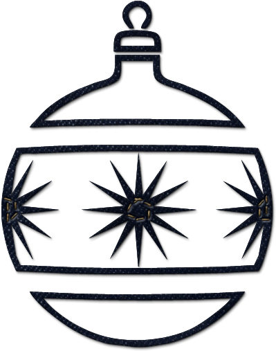 Clip Art Royalty Free Decor Black And White - Christmas Ornaments Black And White - Png Download (600x600), Png Download