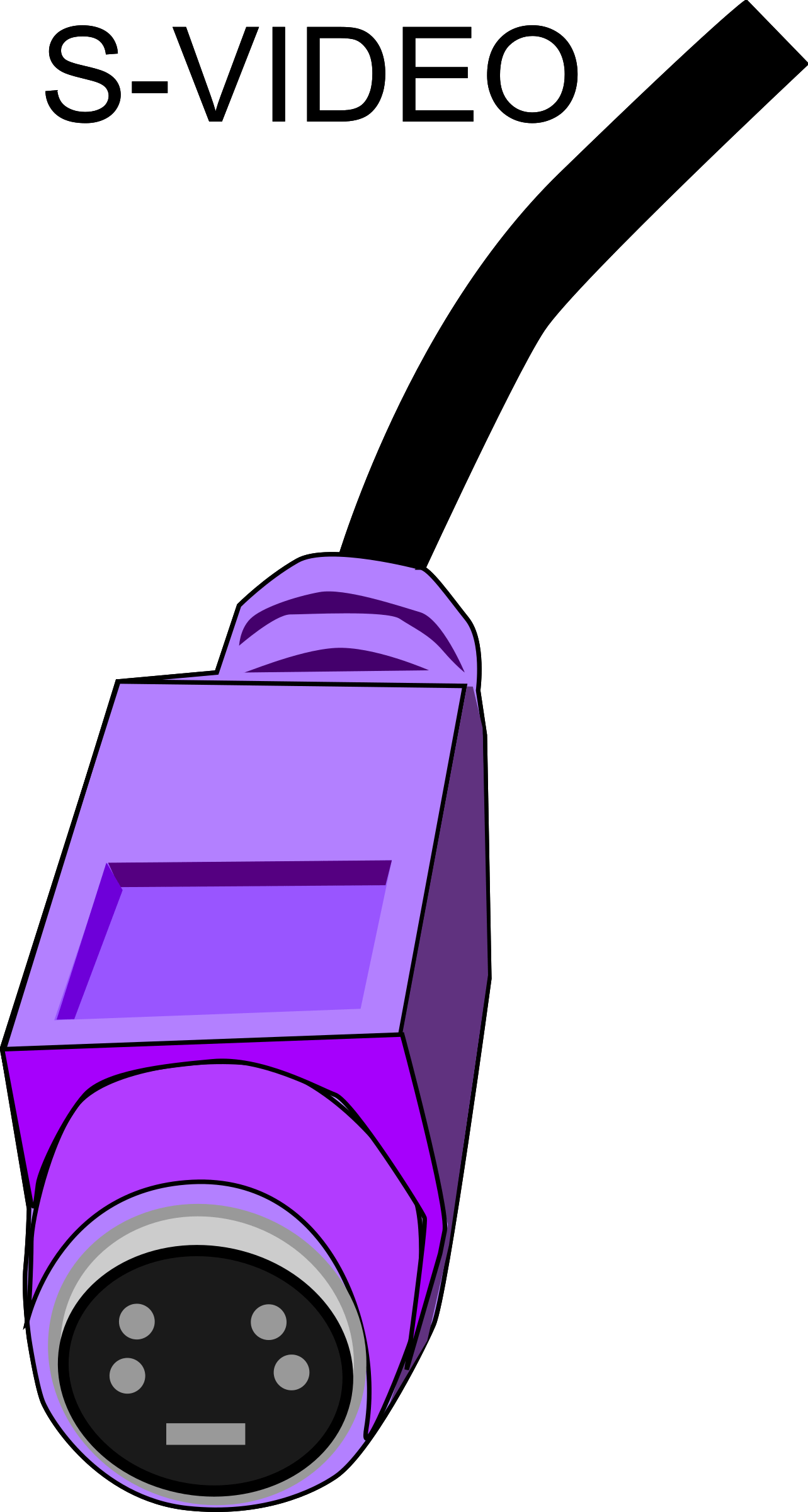 S-video Cable Clipart (481x900), Png Download