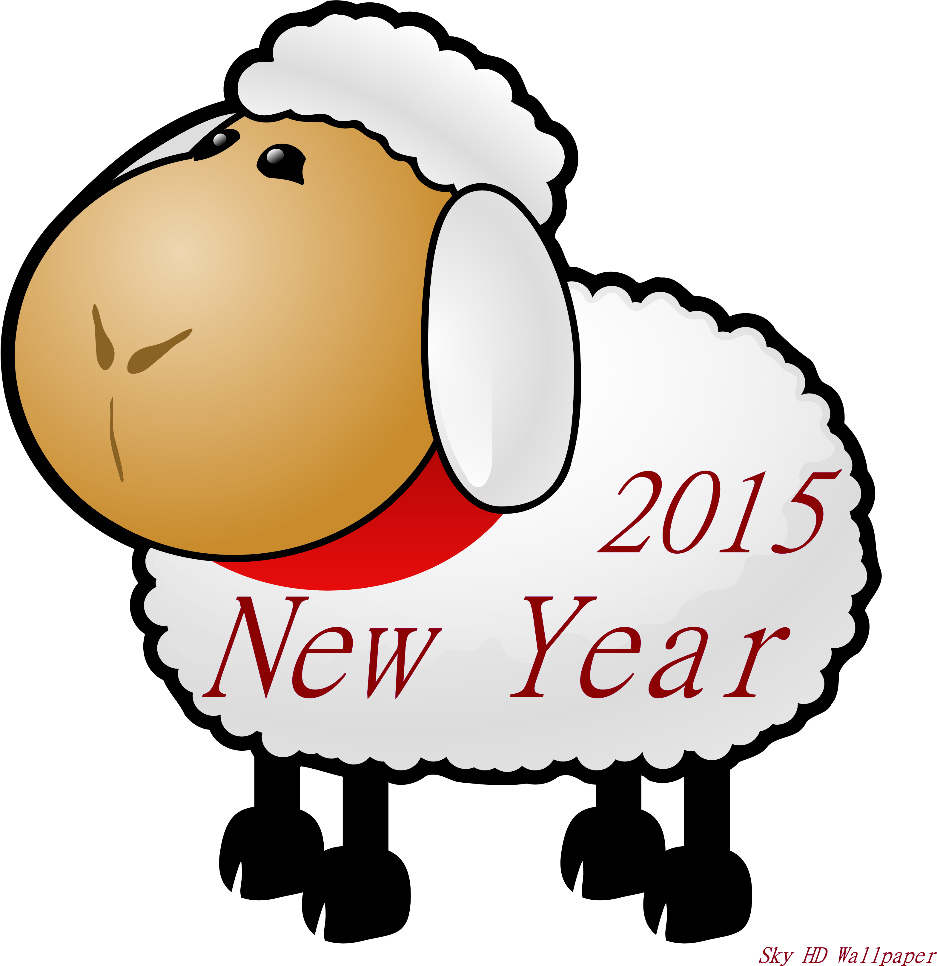 Lunar New Year Clipart Free - Custom Cartoon Sheep Mousepad - Png Download (3333x3333), Png Download