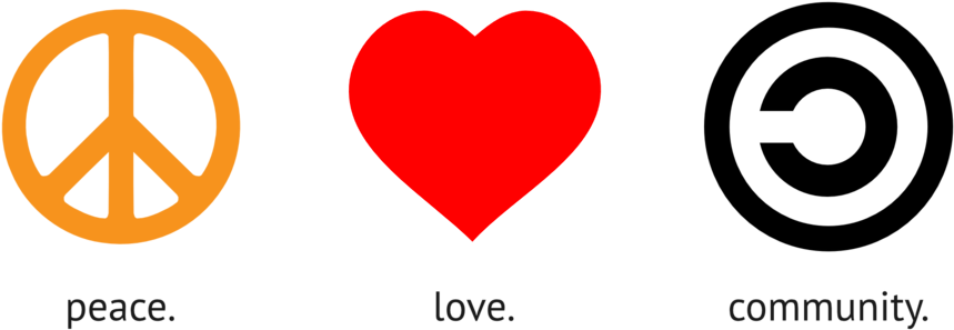 Community - - Love Peace Music Clipart (958x502), Png Download