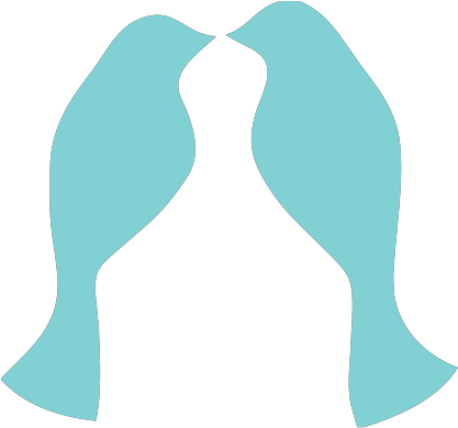 Blue Love Cliparts - Love Bird Silhouette Png Transparent Png (600x560), Png Download